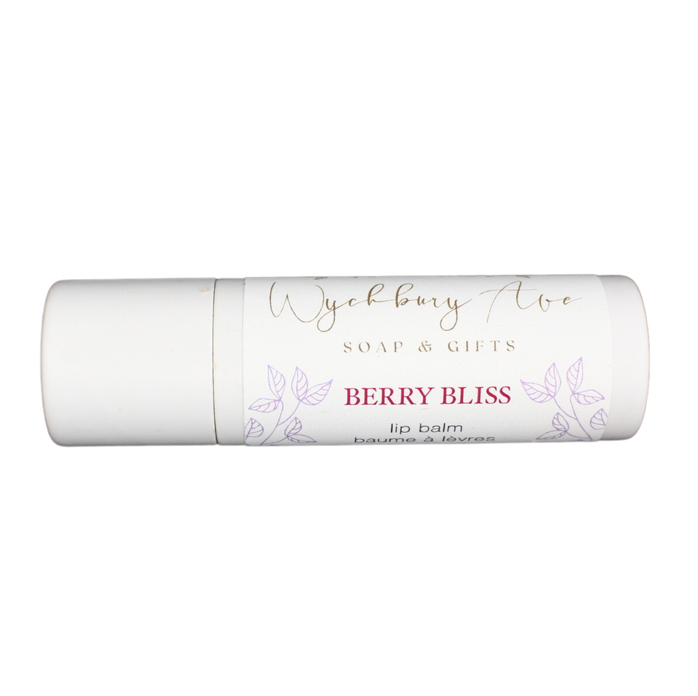berry lip balm in compostable tube