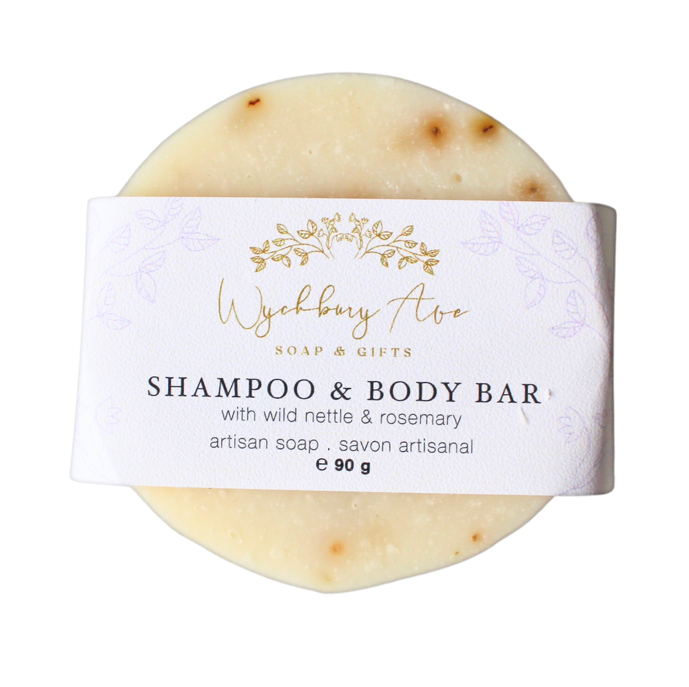 Nettle & Rosemary Unscented Shampoo & Body Bar | Vegan Shampoo Bar | Natural Shampoo Bar
