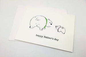 Father's Day Card with Polar Bears | Cute Father's Day Card