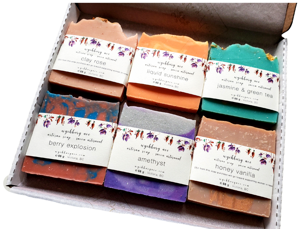 Vegan 6 soap gift set in gift box