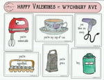 Cute Printable Valentines | Foodie Valentines | Watercolour Pun Valentines