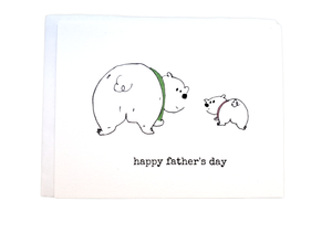 Father's Day Card with Polar Bears | Cute Father's Day Card
