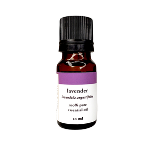 10 ml bottle of lavender essential oil bottled in Victoria, BC