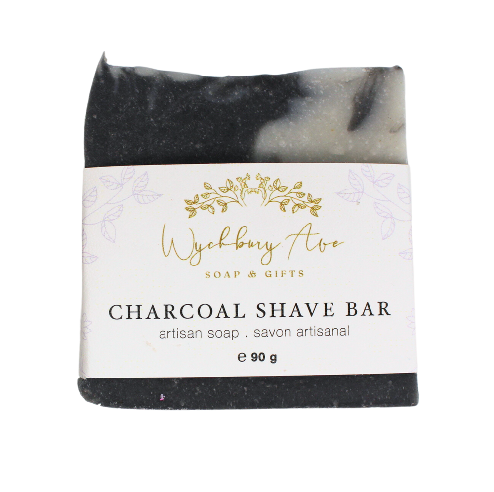 Charcoal Shaving Bar | Unscented Natural Shaving Soap | Activated Charcoal Shave Bar
