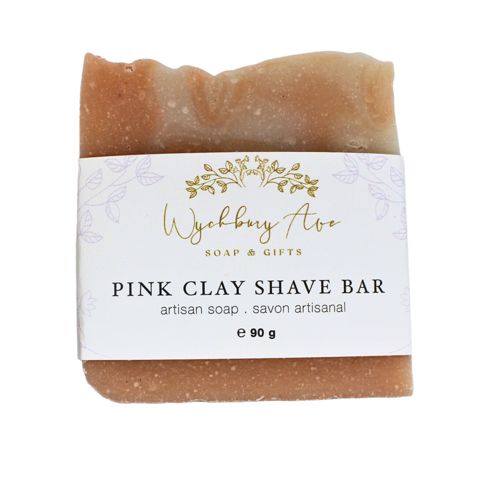 french pink clay shaving bar