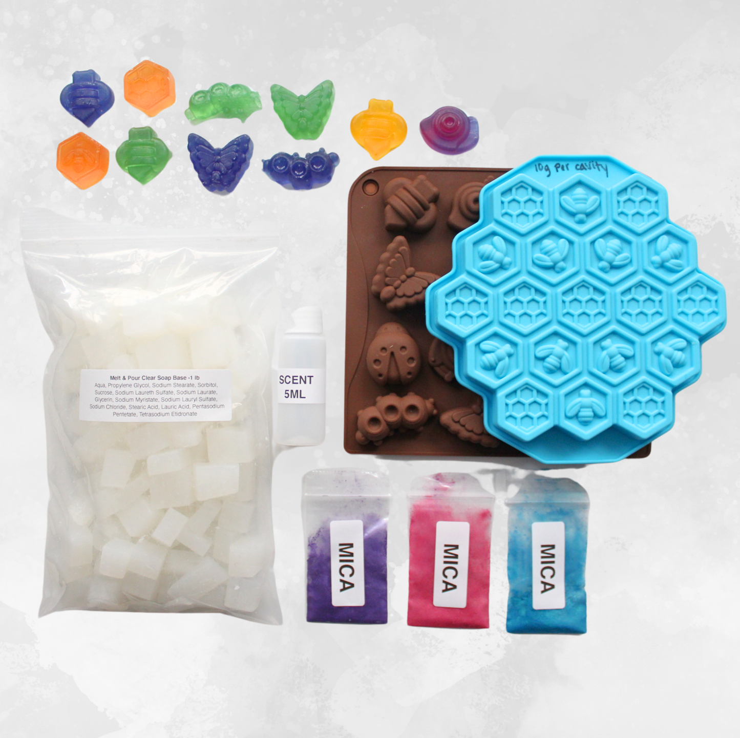 Melt & Pour Soap-Making Kit - 1lb Glycerin Soap Kit | DIY Handmade Soap Kit Canada