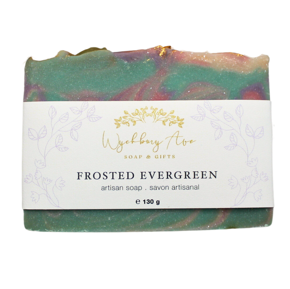 
                
                    Load image into Gallery viewer, frosted evergreen holiday bar soap
                
            
