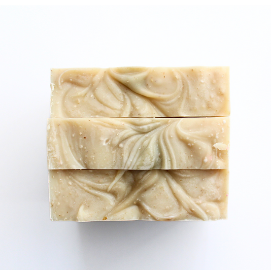 Spirulina Oatmeal Unscented Exfoliating Bar Soap | Handmade Exfoliating Soap