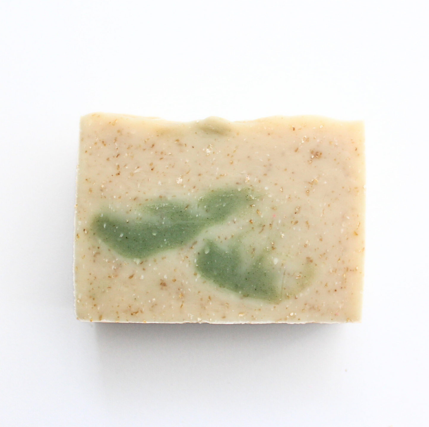 Spirulina Oatmeal Unscented Exfoliating Bar Soap | Handmade Exfoliating Soap