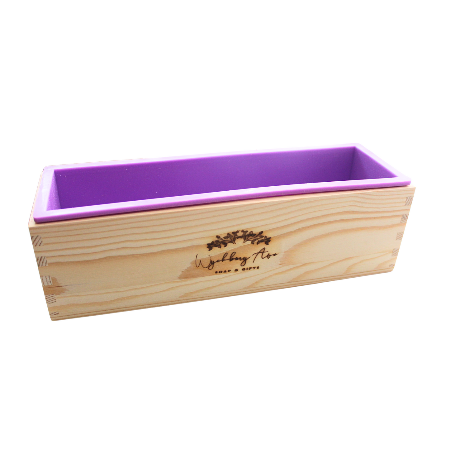 2.5 lb Silicone Soap Mold with Wooden Box – Reusable Soap Making Loaf Mold