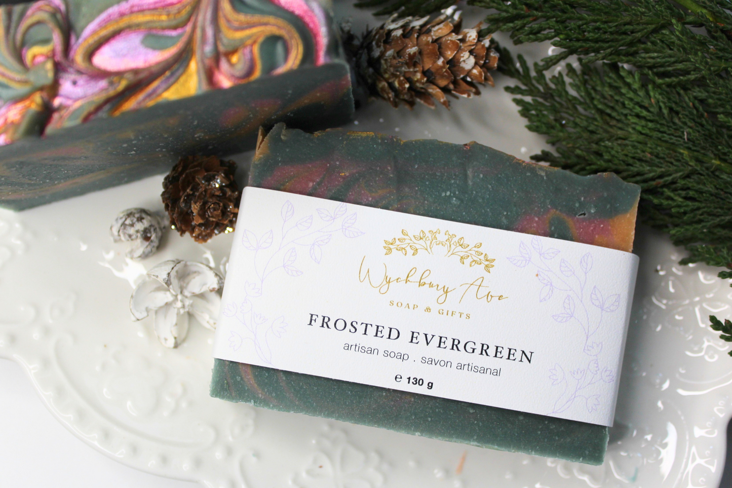 Frosted Evergreen Bar Soap