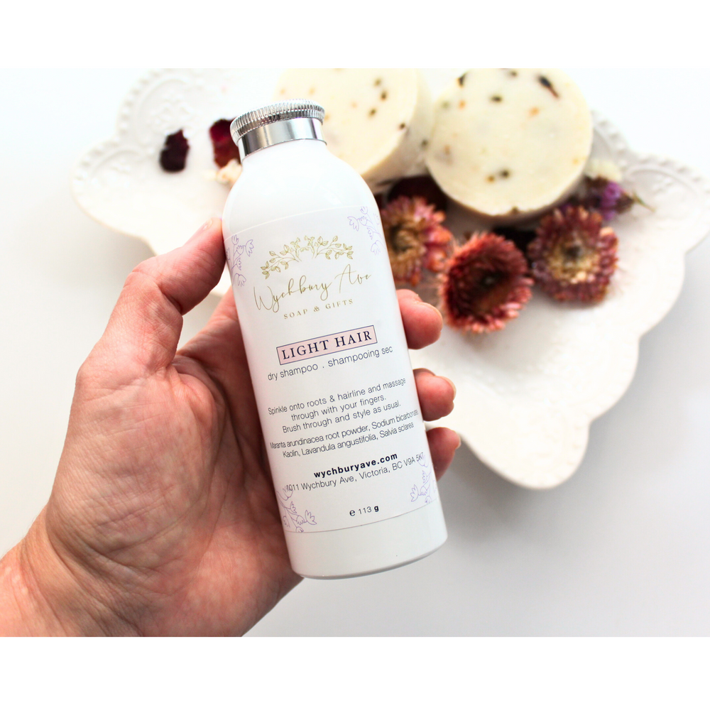 Dry Shampoo for Light Hair | Aerosol-free Dry Shampoo Powder in Refillable Shaker Bottle