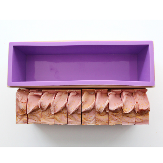 2.5 lb Silicone Soap Mold with Wooden Box – Reusable Soap Making Loaf Mold