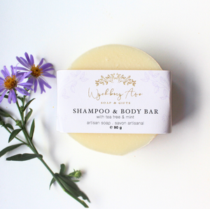 tea tree mint natural shampoo bar with essential oils