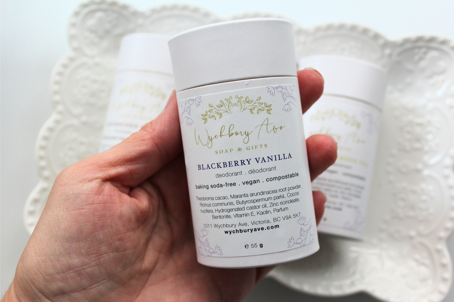 natural deodorant in paper tube