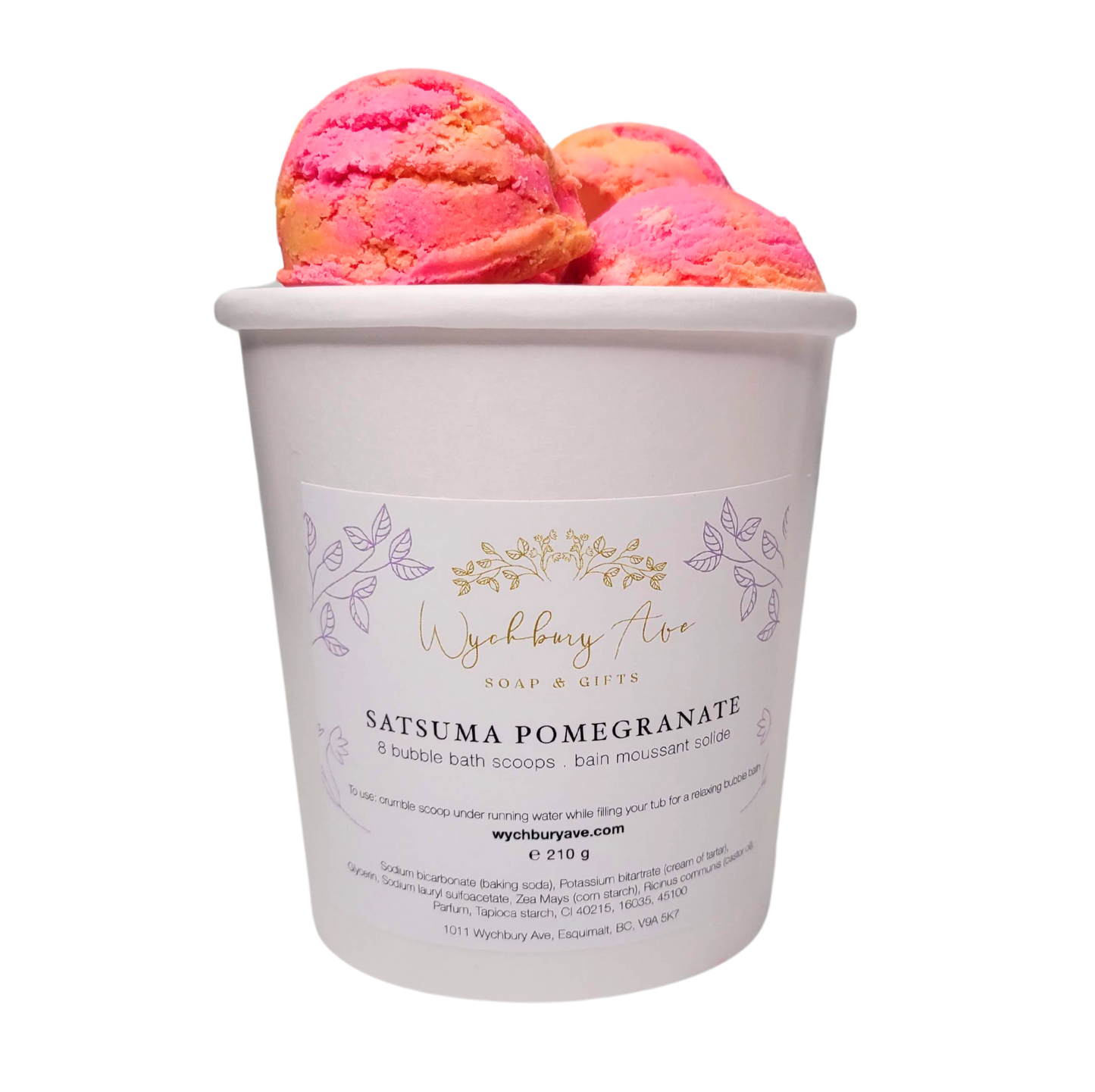 satsuma pomegranate bubble bath