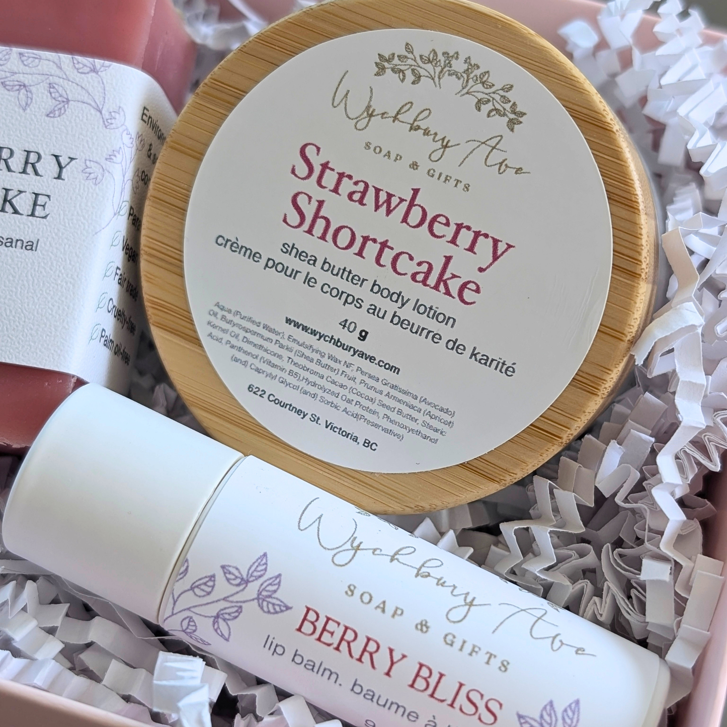 Wynckberry Ave Strawberry Shortcake and Berry Bliss products in a box