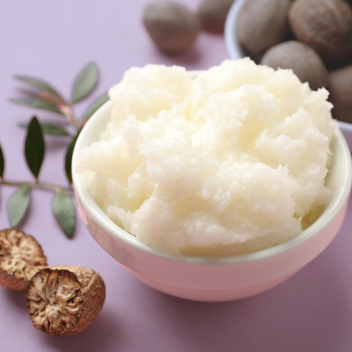Raw shea butter in a bowl