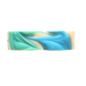 
                
                    Load image into Gallery viewer, top of creamy bar soap with blue and green swirls
                
            
