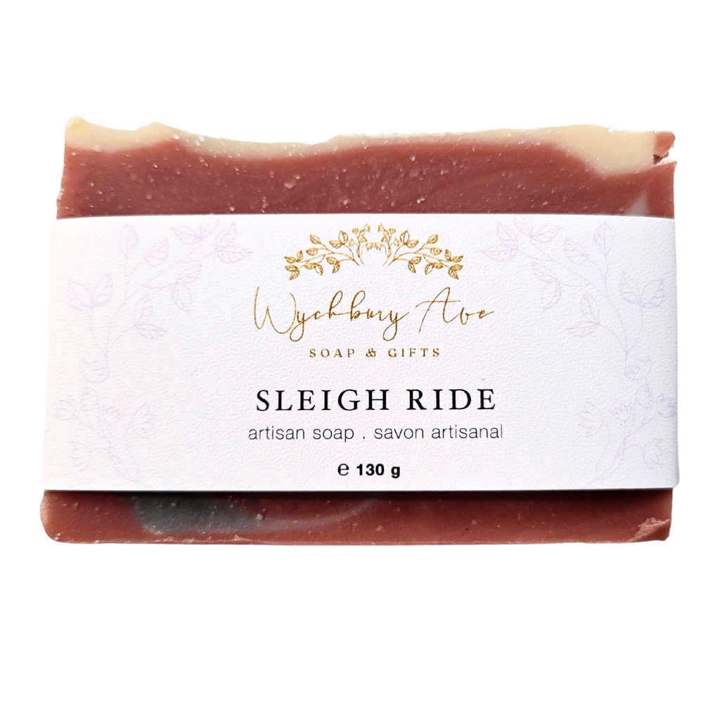 christmas bar soap sleigh ride sparly soap