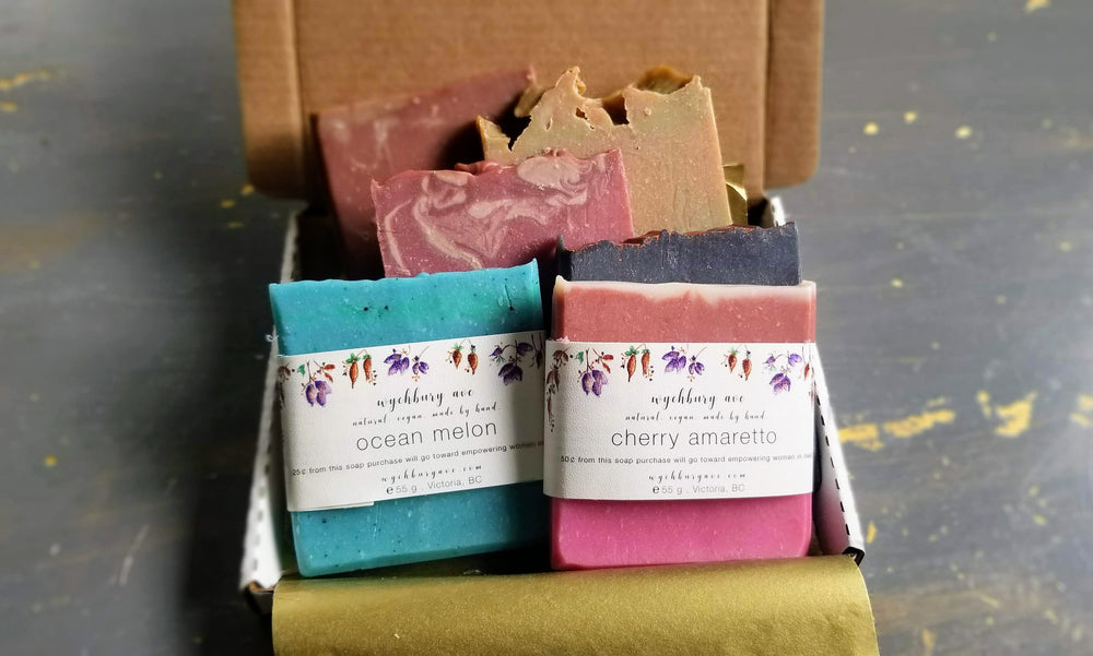 
                
                    Load image into Gallery viewer, artisan soaps in a subscription box
                
            