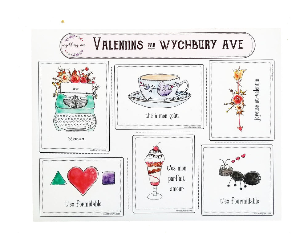 French Valentines with Puns | French Puns | Cartes de Saint-Valentin