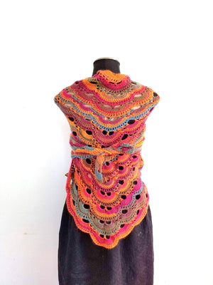 Sunset Reversible Shawl & Wrap