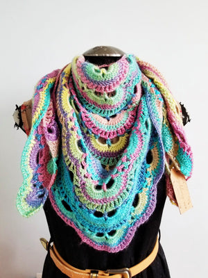 Cotton Candy Reversible Shawl & Scarf