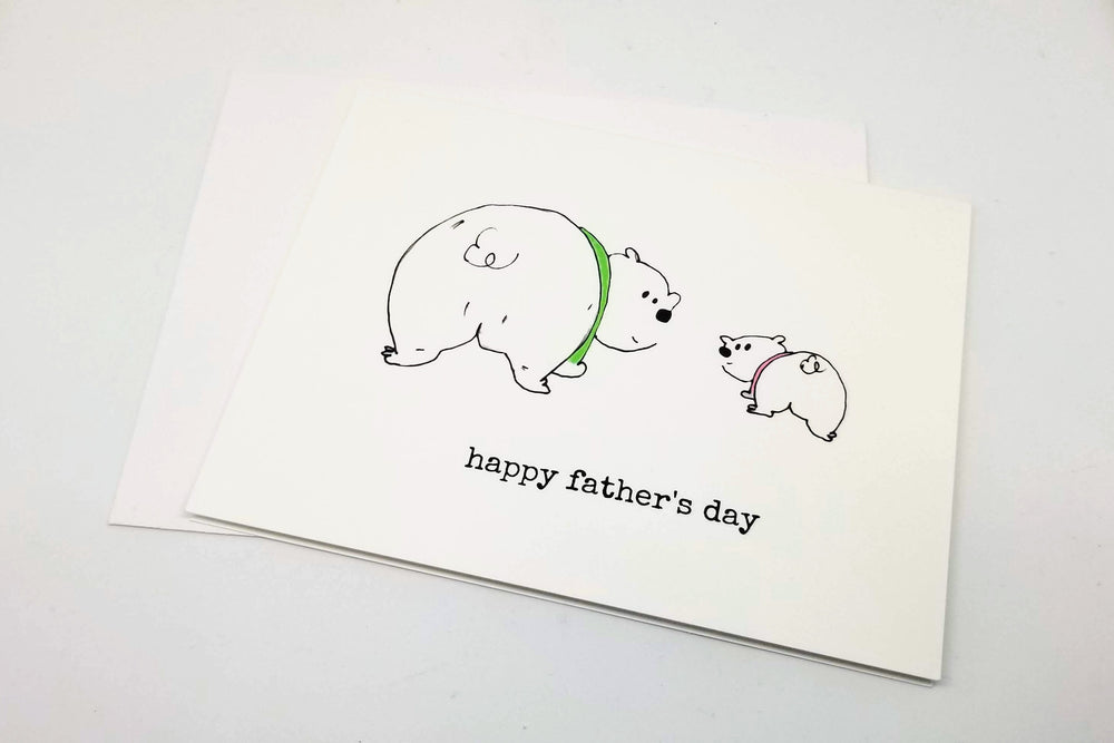 
                
                    Load image into Gallery viewer, Father&amp;#39;s Day Card with Polar Bears | Cute Father&amp;#39;s Day Card
                
            