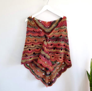 
                
                    Load image into Gallery viewer, Sunrise Reversible Crocheted Shawl, Scarf &amp;amp; Wrap
                
            