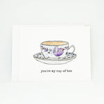 Cup of Tea Greeting Card | Valentine Card for Tea Lovers