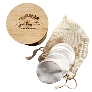 Reusable Cotton Facial Rounds with Bamboo Case