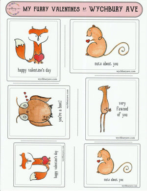 
                
                    Load image into Gallery viewer, Printable Animal Valentines | Valentine Cards for Kids | Classroom Valentines for Teachers
                
            