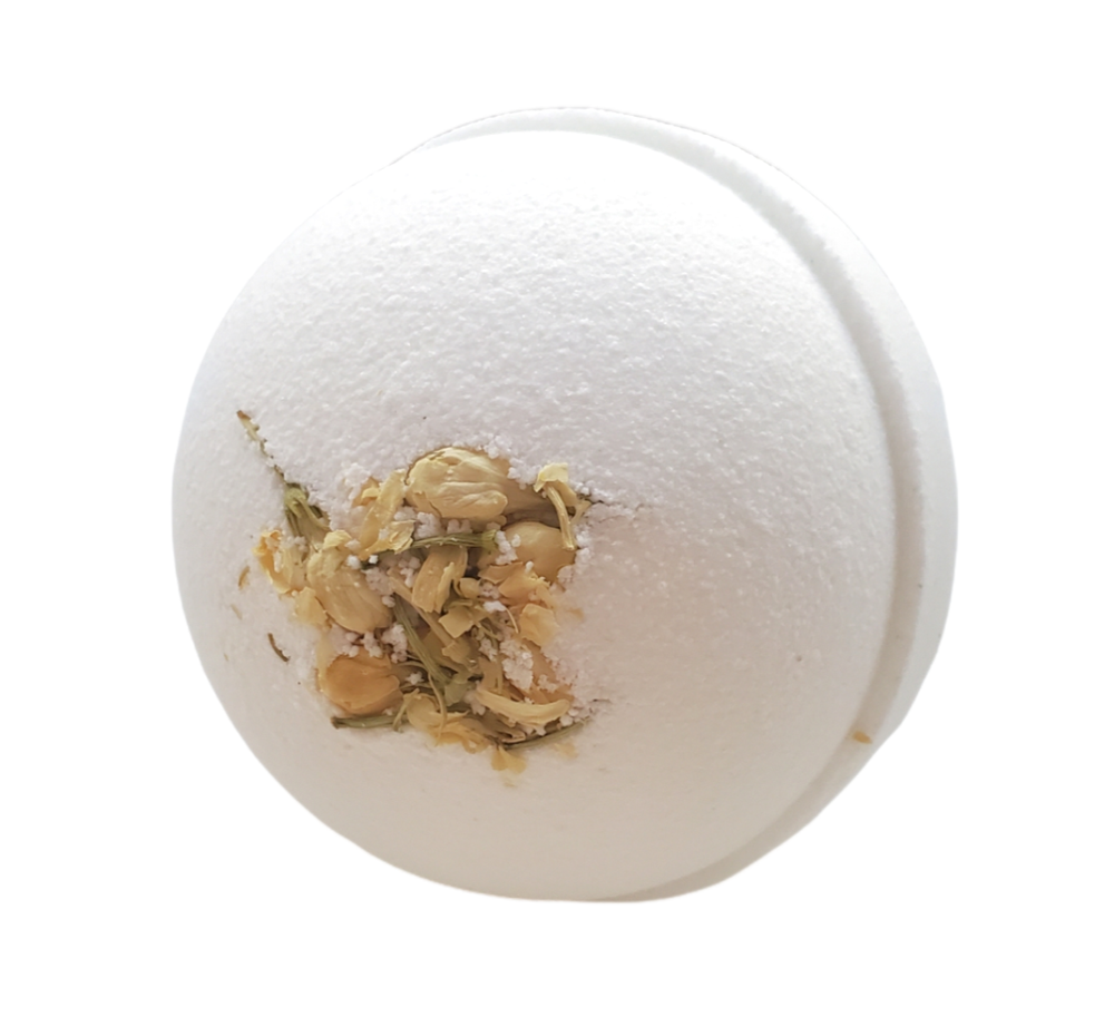 
                
                    Load image into Gallery viewer, Natural eucalyptus bath bomb with jasmine flowers
                
            