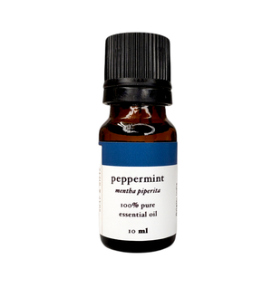 10 ml bottle of peppermint essential oil bottled in Canada