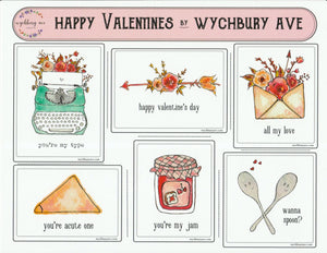 Printable Watercolor Pun Valentines | Printable Vintage Style Valentines | Whimsical and Funny Valentines